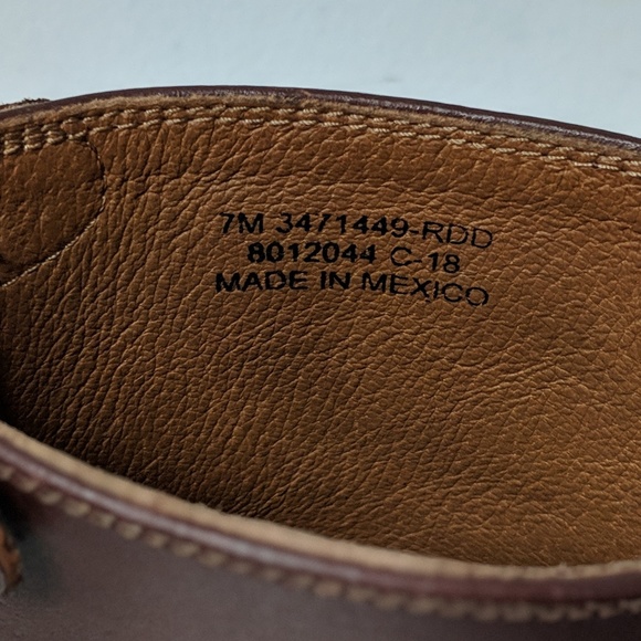 Frye Melissa Button Zip Short Redwood Brown Boot 7 - Picture 7 of 7